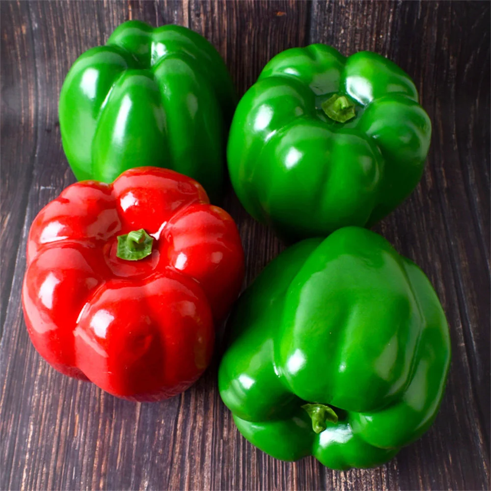 

artificial Simulation vegetables model restaurant store shop decoration round Big Size chilli Sweet bell pepper fake Vegetables