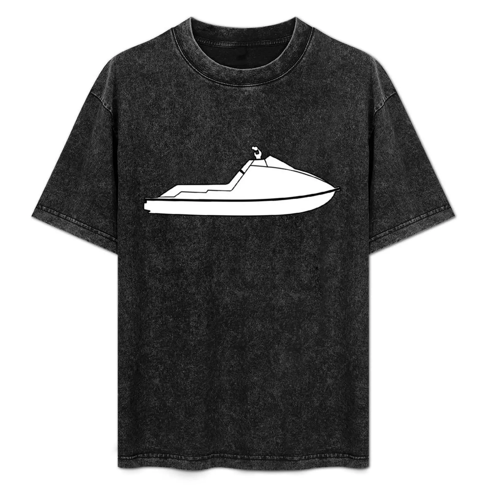 

Stand Up Jet Ski Vintage Old School X2 T-Shirt Basic Solid Color Short Sleeve Cotton Top