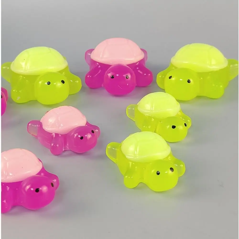 2 stks/set Gift Leuke Lichtgevende Schildpadden Knijp Speelgoed Zachte Grappige Knijpen Speelgoed Creatieve Sticky Relief Relax Speelgoed