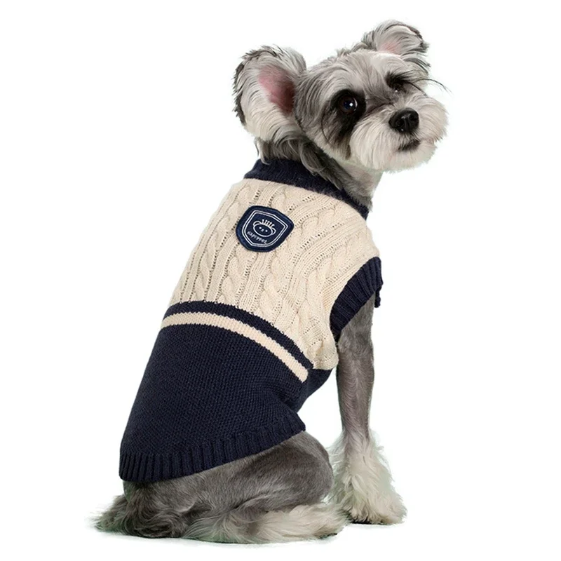 Lindo suéter de punto para mascotas, ropa cálida para perros pequeños y medianos, chaleco para cachorros y gatos, Chihuahua, Bulldog Francés, abrigo