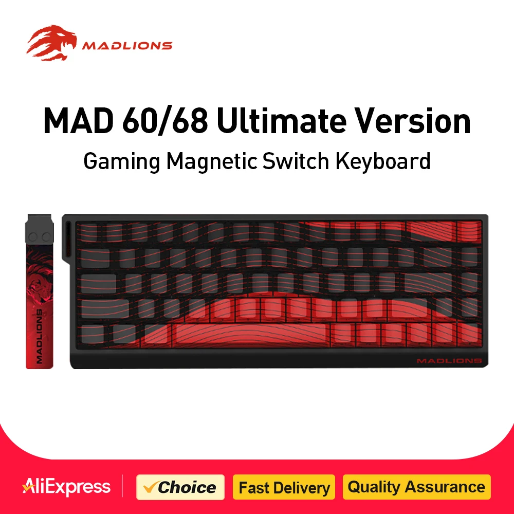 MADLIONS MAD60 MAD68 Ultimate Version gaming magnetic switch keyboard MAD R Performance fast trigger RGB Light effect