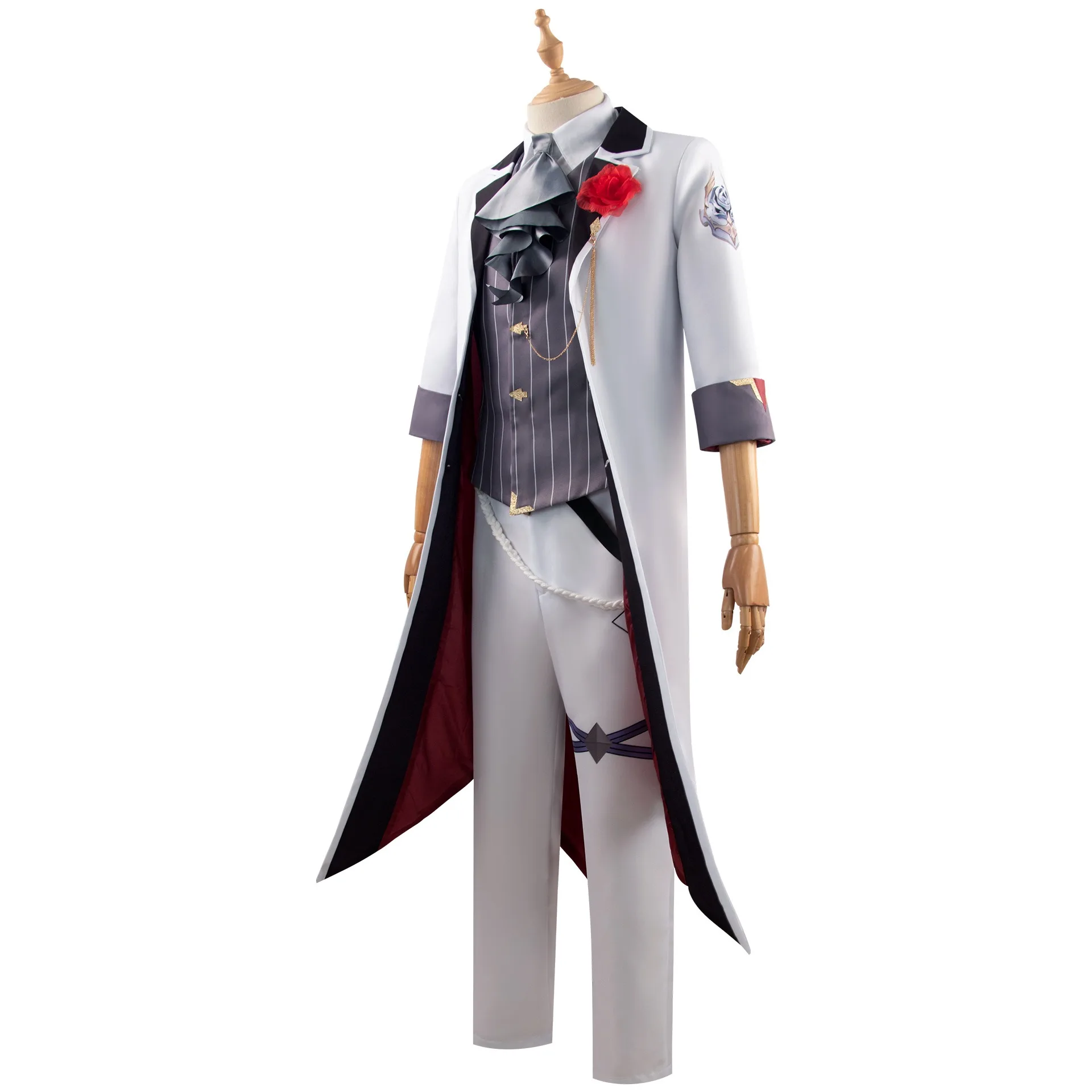 Game Honkai Star Rail Argenti Cosplay Costume Concert 2024 Drummer Uniform Tuxedo White Suit Wig Halloween Party For Women Men