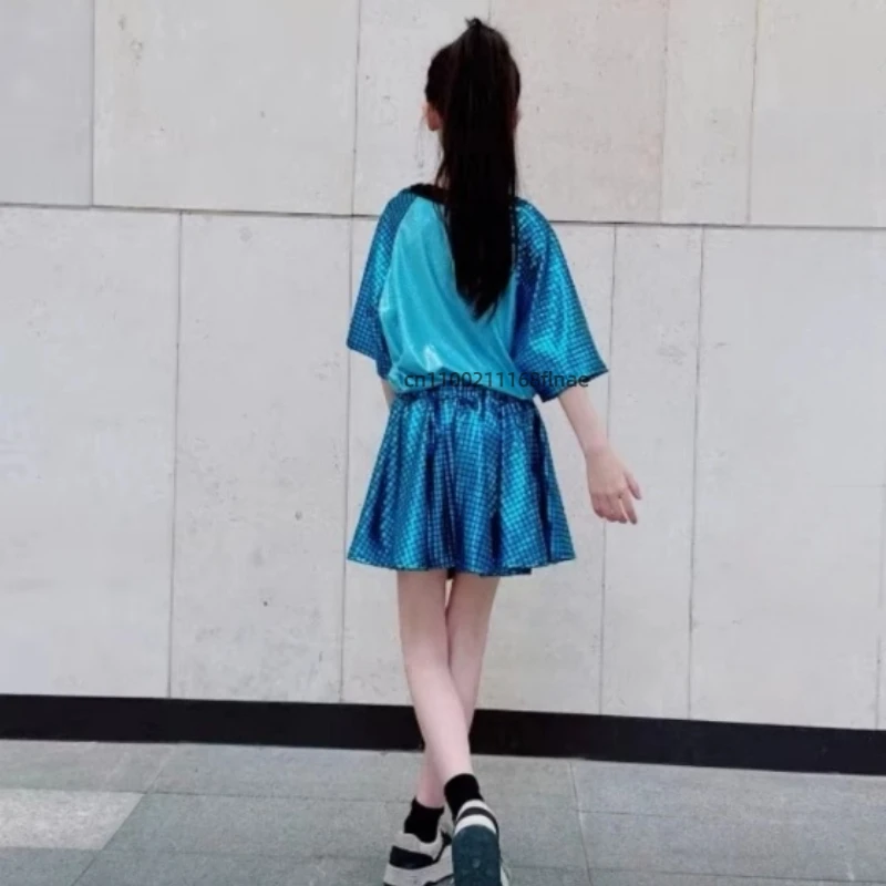 الأطفال ملابس رقص الشارع الترتر أعلى السراويل الأطفال أداء رقص الجاز زي مجموعة الشارع عارضة نمط الهيب هوب