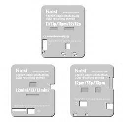 Kaisi Reballing Steel Stbbles Écran LCD, Protection de câble flexible pour iPhone 11, 12, 13, 14, Écran de polissage IC, Réparation pop-up