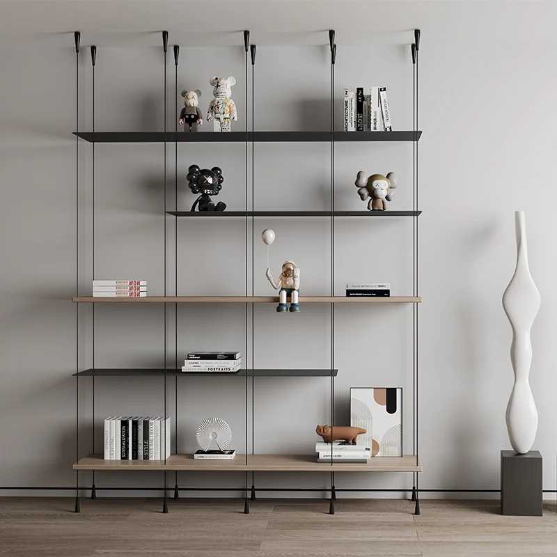 Minimalist Bookshelf Shelf Through Top Metal Book Ornament