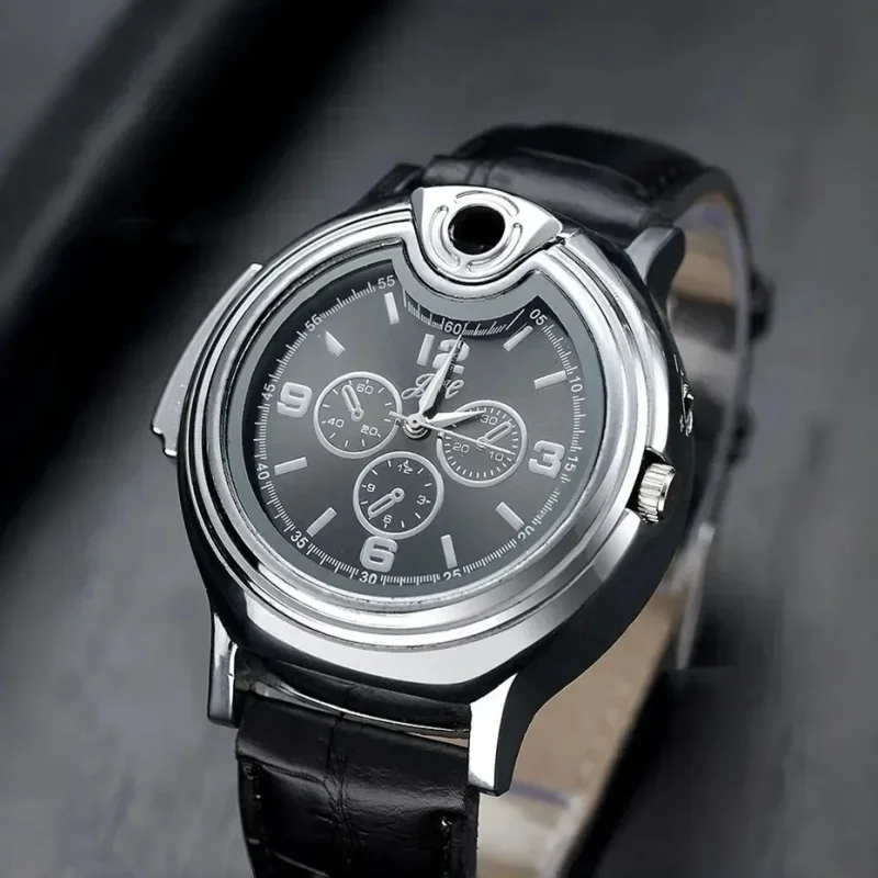 

2026 Metal Watch Fashionable Inflatable Lighter Outdoor Windproof Portable Lighter Cool Personalized Men's Gift