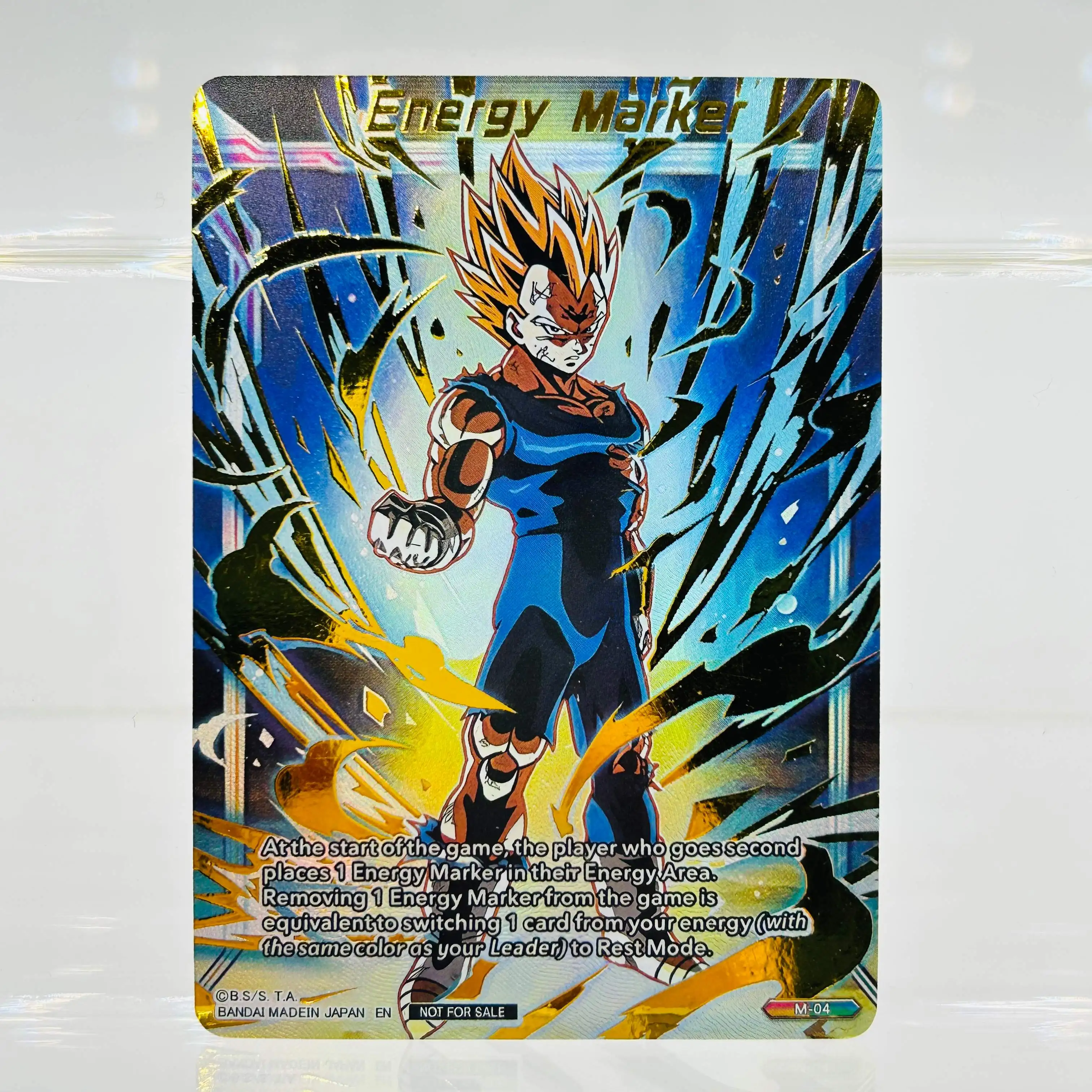 Carte de collection anime Dragon Ball Super EN Vegeta Energy Marker DIY en feuille d'or holographique texturée