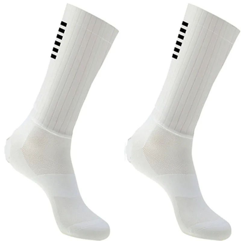 Anti Slip Silicone Summer Aero Socks Whiteline Cycling Socks Men Bicycle Sport Running Bike Socks Calcetines