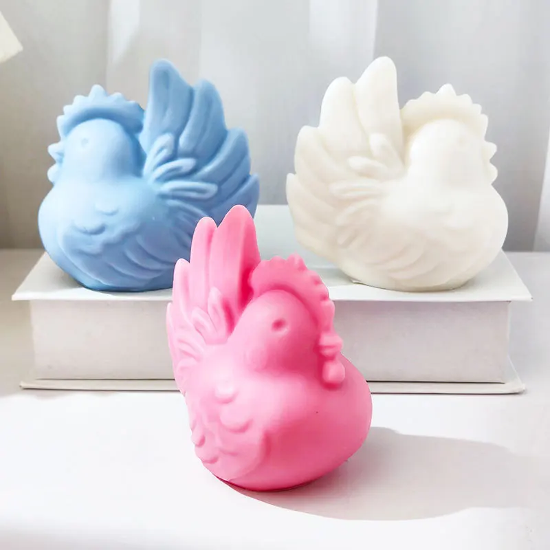 SZ940 Cock Silicone Candle Mold 3D Thanksgiving Day Turkey Aromatherapy Decoration Mould