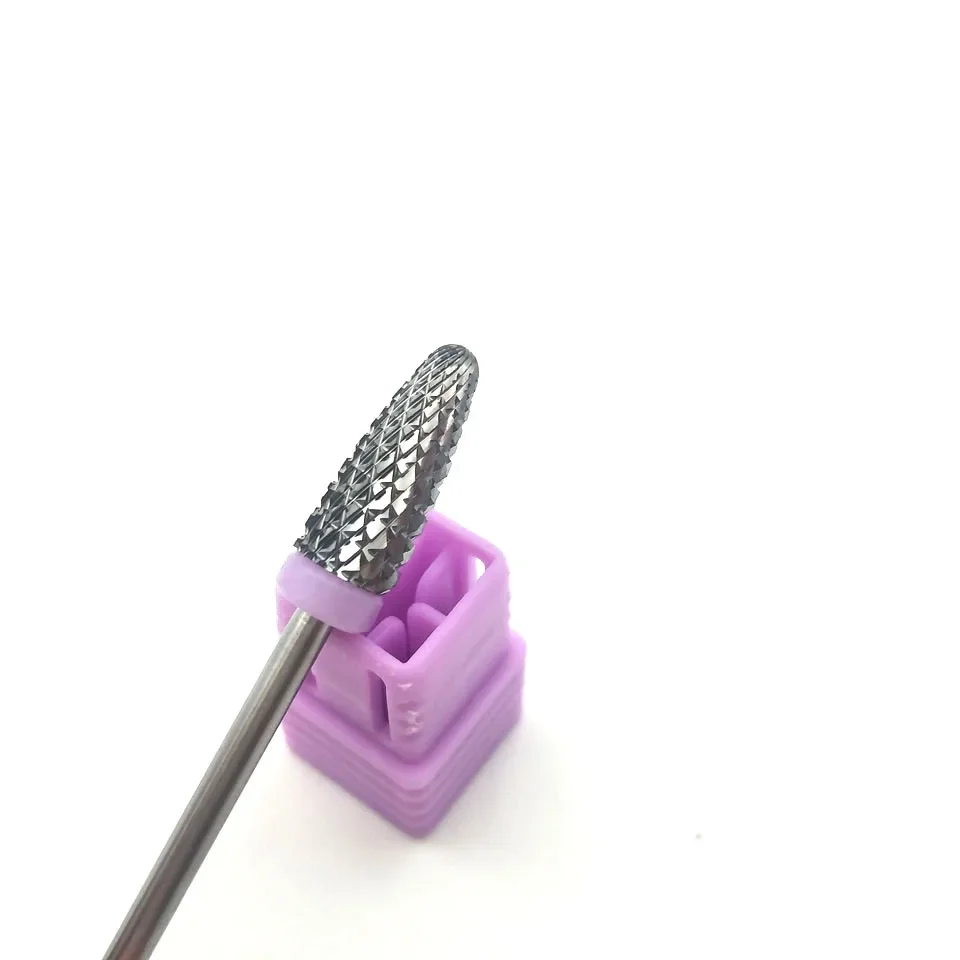 HYTOOS Cone Carbide Nail Drill Bits 3/32 Rotary Nail Burrs Milling Cutters for Manicure Drill Accessories Tools