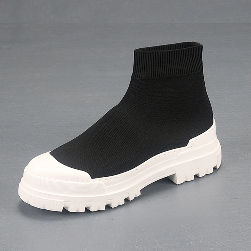 

High Top Net Shoes Men 2023 New Fashion Trend Simple Light Breathable a Foot Comfortable casual British style