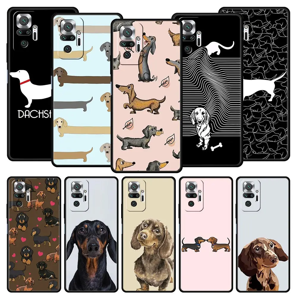 Phone Case For Xiaomi Redmi Note 14 13 12 5G 9S 9 10 11 Pro Plus 4G 9T 14C 13C 12C 10C 9C 9A Soft Cover Dachshund Sausage Dog
