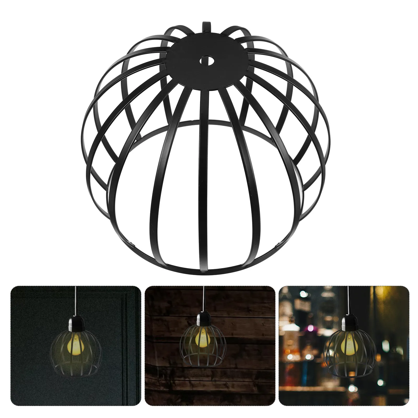 

Retro Iron Lamp Shade E27 10Mm Hole Mesh Vintage Light Cover For Living Room Dining Bedroom Wrought Metal Cage Ceiling