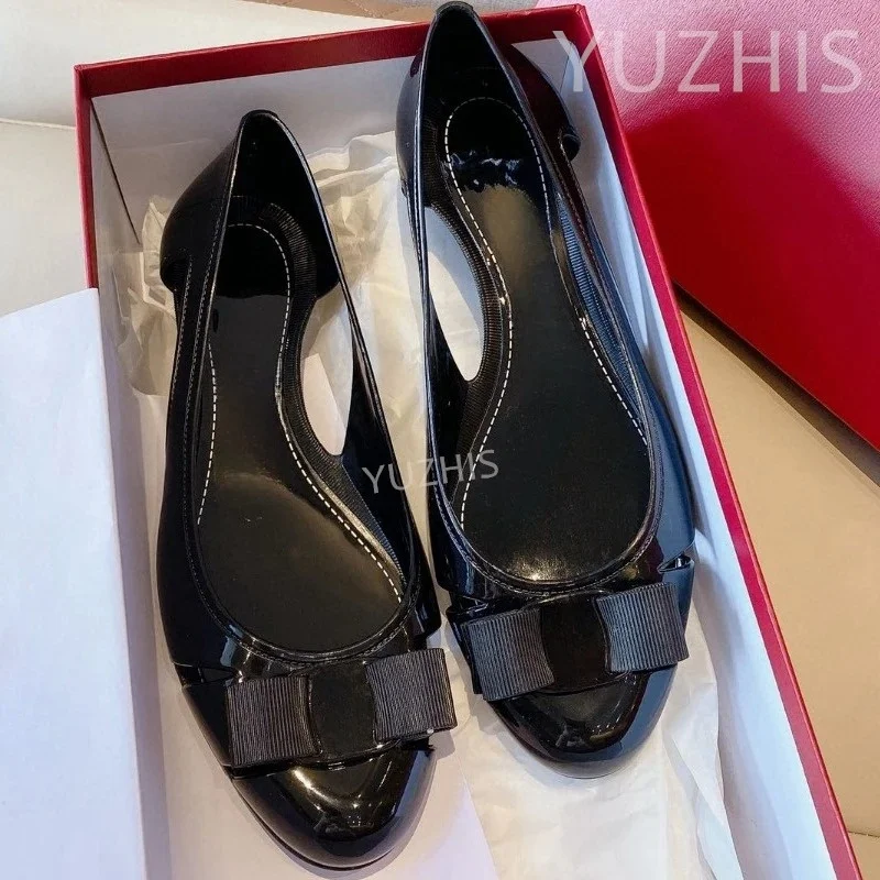 JP GPBD Women Casual Shoes New Popular Ballet Flats Luxury Fashion Cozy Flat Shoes Bowknot Women Lazy Mules Slip On Round Toe