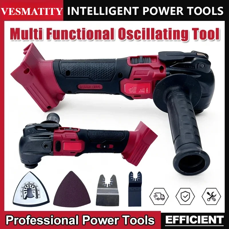 Electric Oscillating Multi Function Tool  Cordless Vibration Trimmer Cutting Saw Power Tools For Milwaukee Battery
