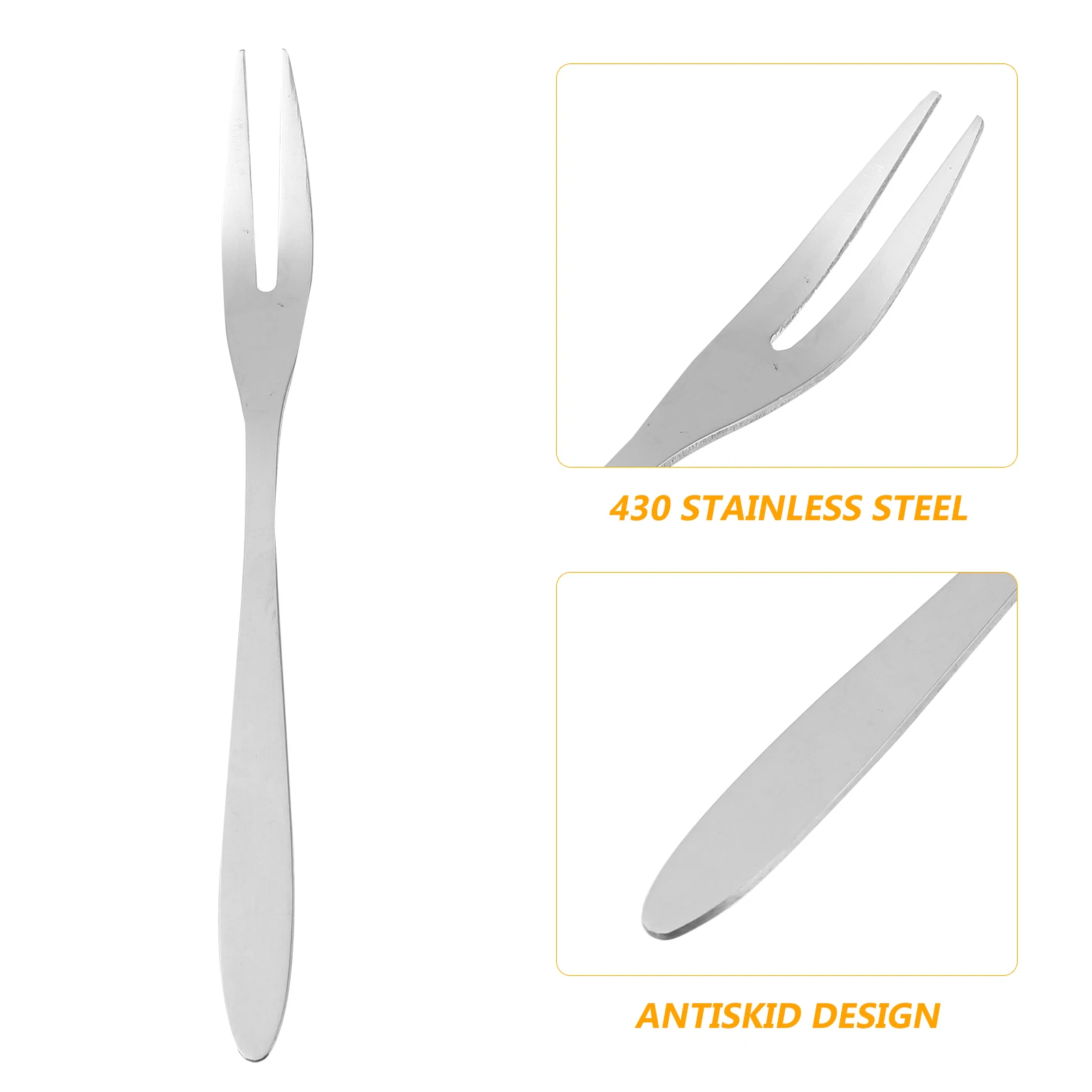 

Stainless Steel Bakeware Escargot Plate Dish Fork Kitchen Gadget Snail Oyster Pan