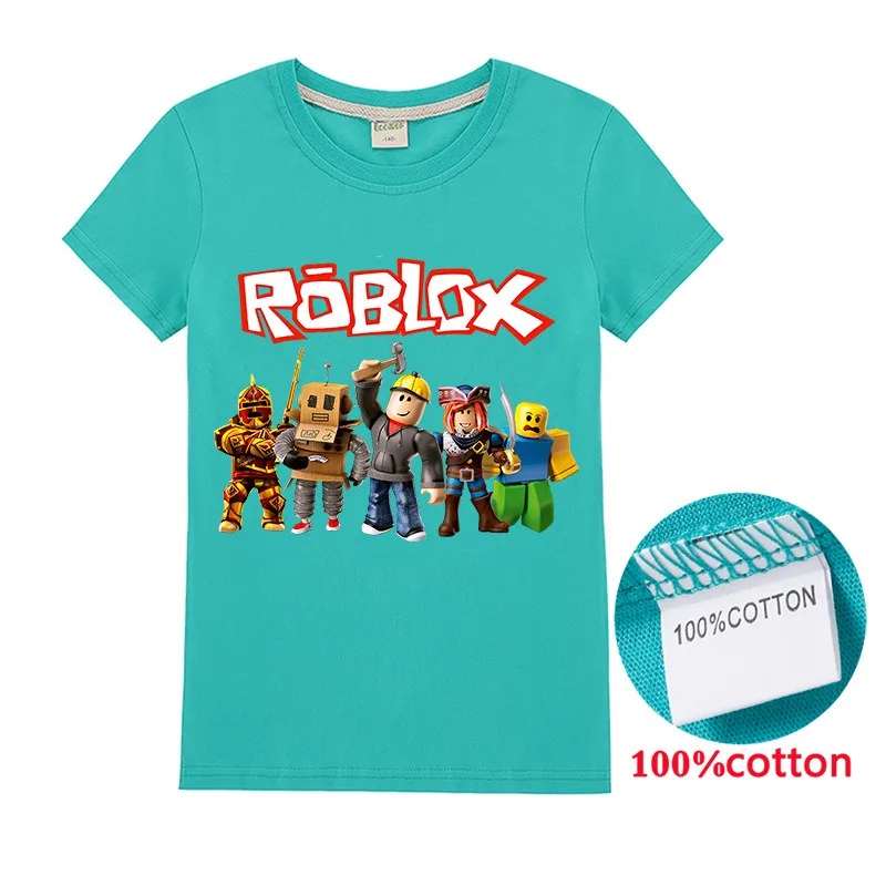 الصيف الساخن ROBLOX الإبداعية الكرتون الطباعة تي شيرت الأطفال الفتيان بارد قصيرة الأكمام قمم ملابس الصيف الاطفال الفتيان ملابس الطفل
