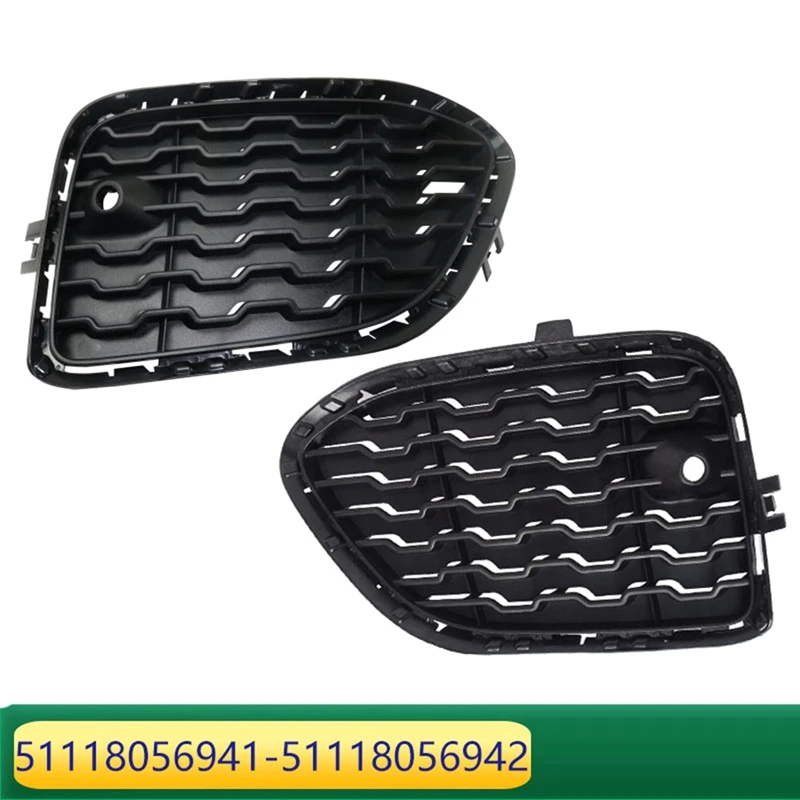 For BMW X3 F25 X4 F26 Front Bumper Closed M Grille Fog Lamp Frame Bezel