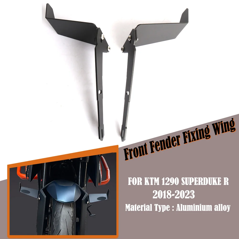 

New fixed wing Front fender adjustable motorcycle mudguard spoiler side Winglets FOR KTM 1290 SUPERDUKE R 2018-2023