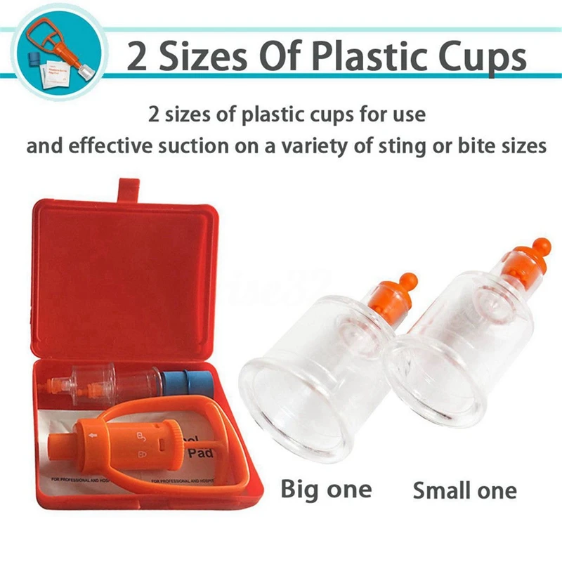 6X Venom Extractor ปั๊ม First Aid Safety Kit ฉุกเฉินงูกัดกลางแจ้ง Camping Survival เครื่องมือ SOS