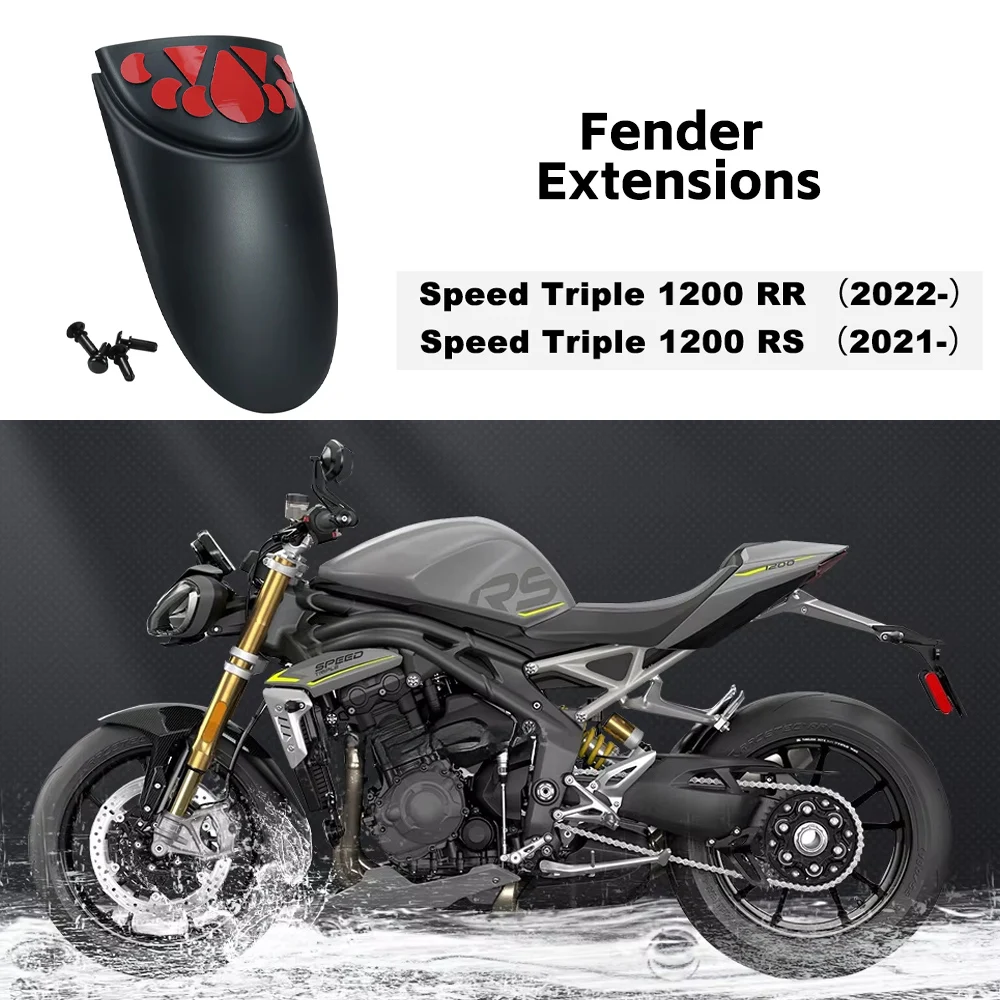 

Motorcycle Front Fender Extender For Speed Triple 1200RS 1200 RS (2021-) 1200RR 1200 RR (2022-) Mudguard Splash Protection Guard