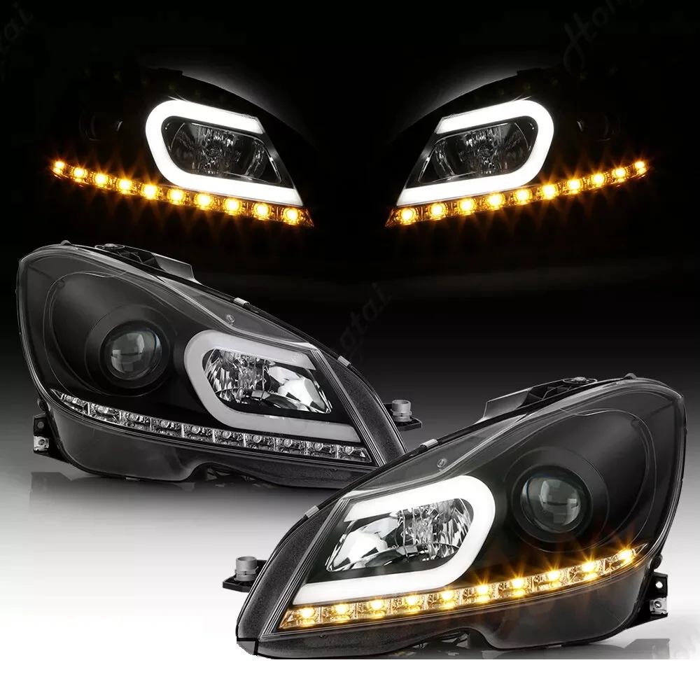 Headlight Assembly For2011- 2012-2013-2014 Mercedes Benz W204 C-Class C180 C250 C350 C63 AMG LED Signal DRL Projector Headlights