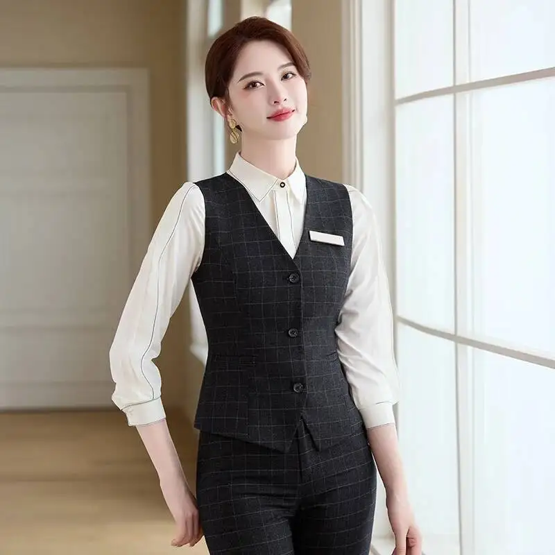 Tessuto di alta qualità Autunno Inverno Stili OL formali Abiti da lavoro da donna con pantaloni e giacche Cappotto Set di pantaloni professionali