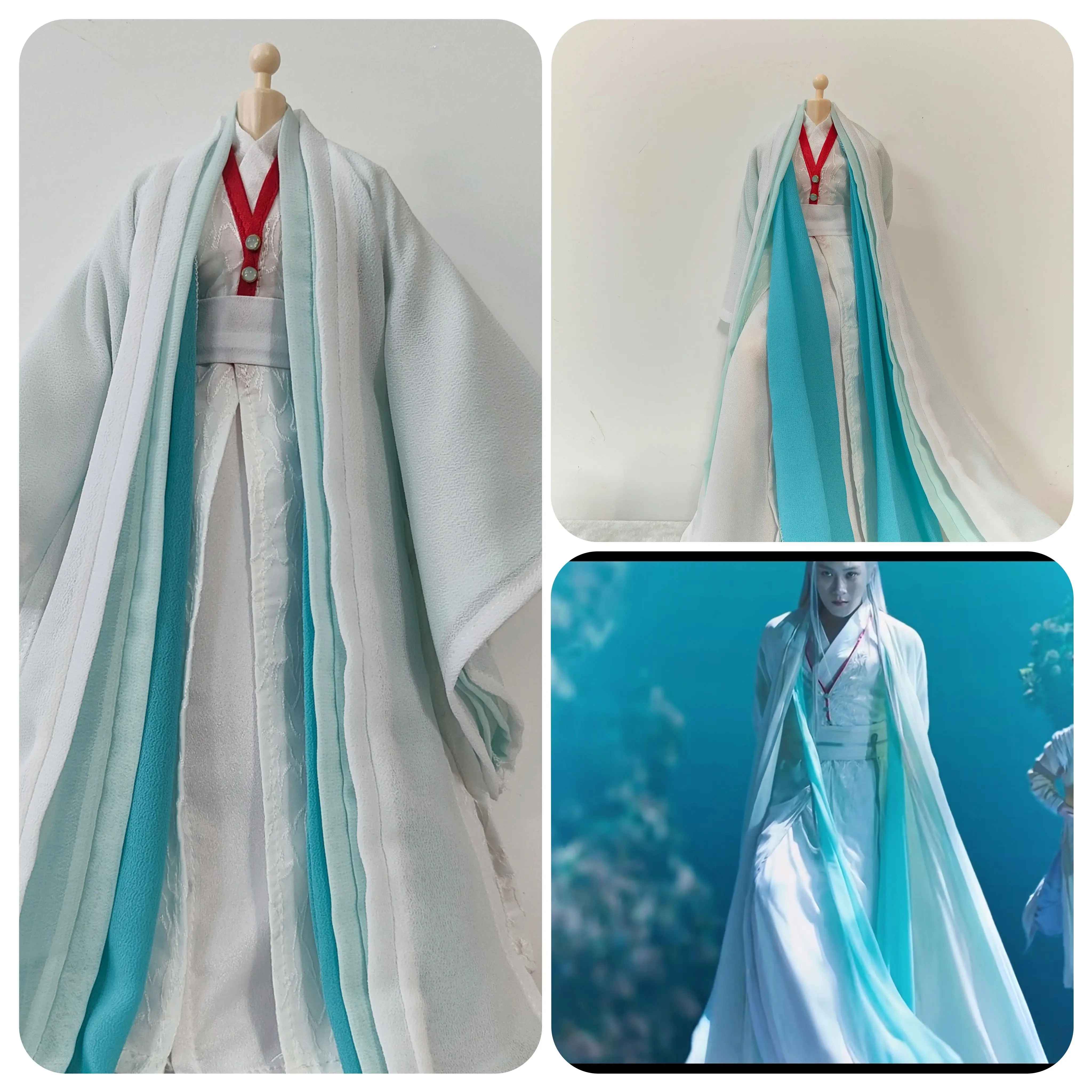 1/6 OB27 Figure Doll 1/4 1/3 Scale BJD Ancient Costume Hanfu Robe Dress Samurai Suit For BJD/SD POPO68 ID75 Uncle Clothes A2204