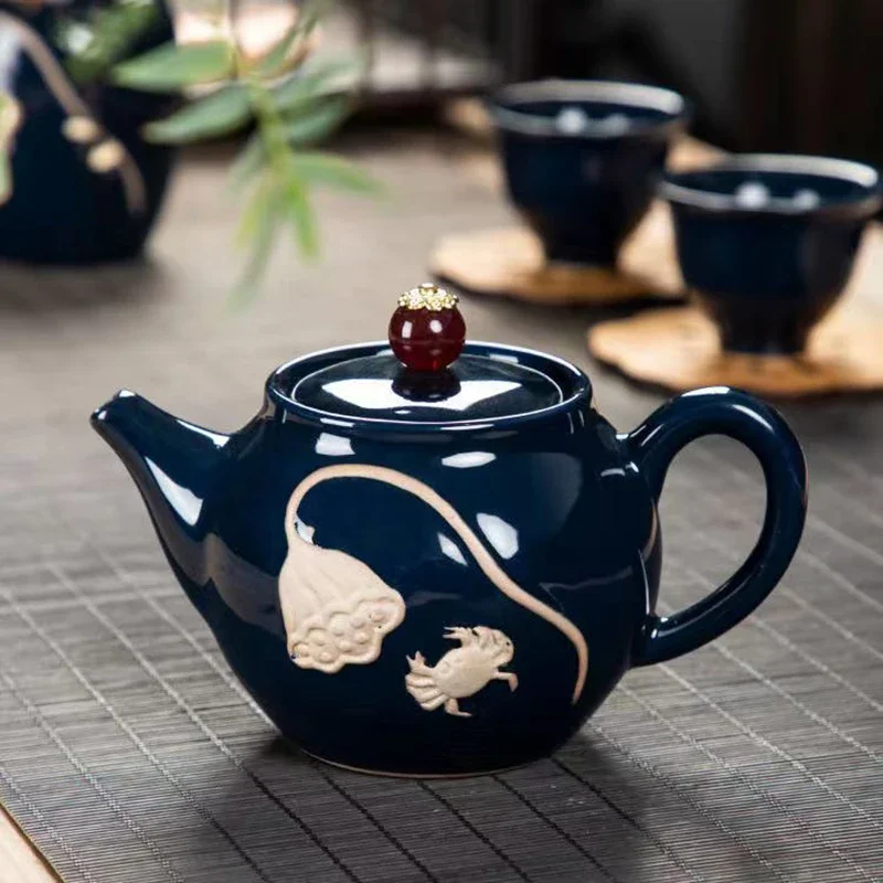 New Style Agate Ceramic Teapot Pot for Tea Teapots Yixing Kettle Clay Oriental Moroccan Teapot and Cup Set Teeware Teware Gaiwan