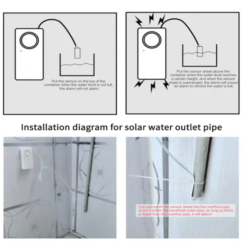 Tuya Sistema De Alarme De Vazamento De Água Em Casa, Sistema De Alarme De Segurança De Estouro, Sensor De Vazamento De Água WiFi Independente, Detector De Inundação, 110dbs