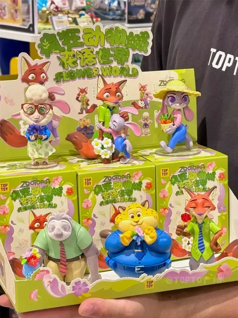 Disney Zootopia Series Blind Box Judy Fox Nick Flower Language World Trendy Play Handicraft Can Be Collected And Gifted