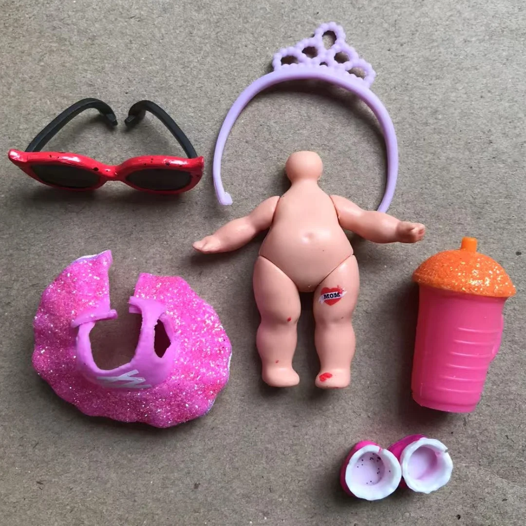 

MINISO милые куклы LOL, повязка на голову, обувь, бутылка молока, очки, одежда, полный набор кукол со всеми аксессуарами, часть одевания куклы «сделай сам»