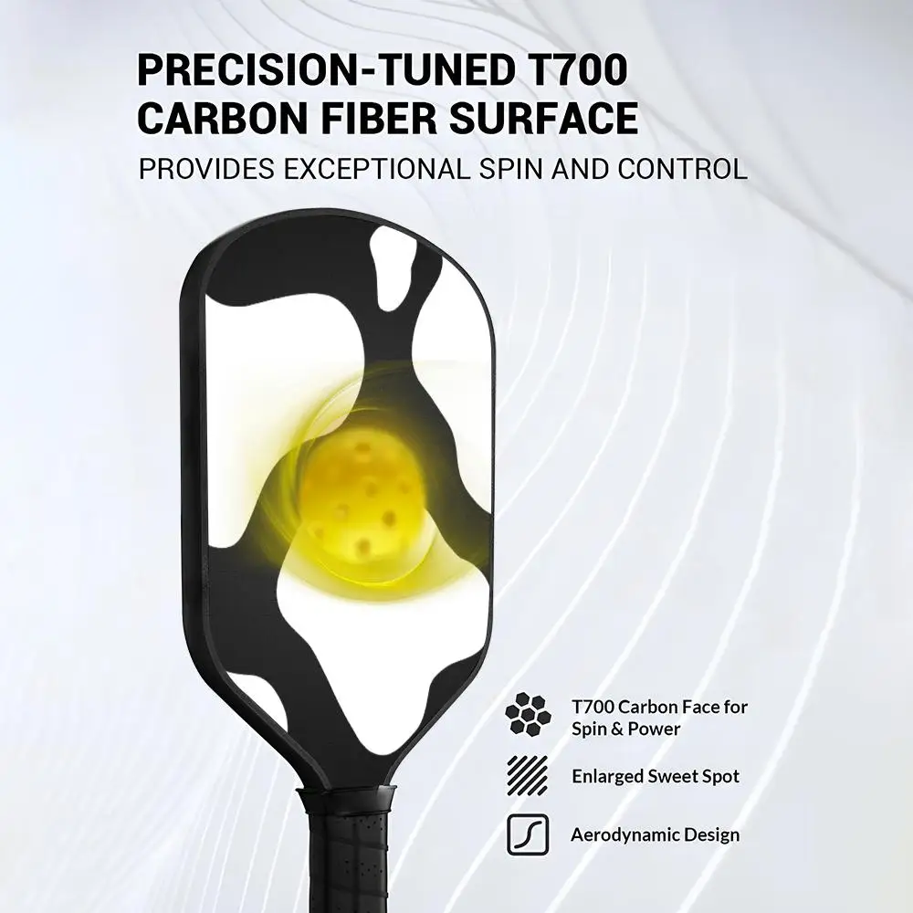 Рисунок 2 - Черное весло для пиклбола из коровьего пьебада T700