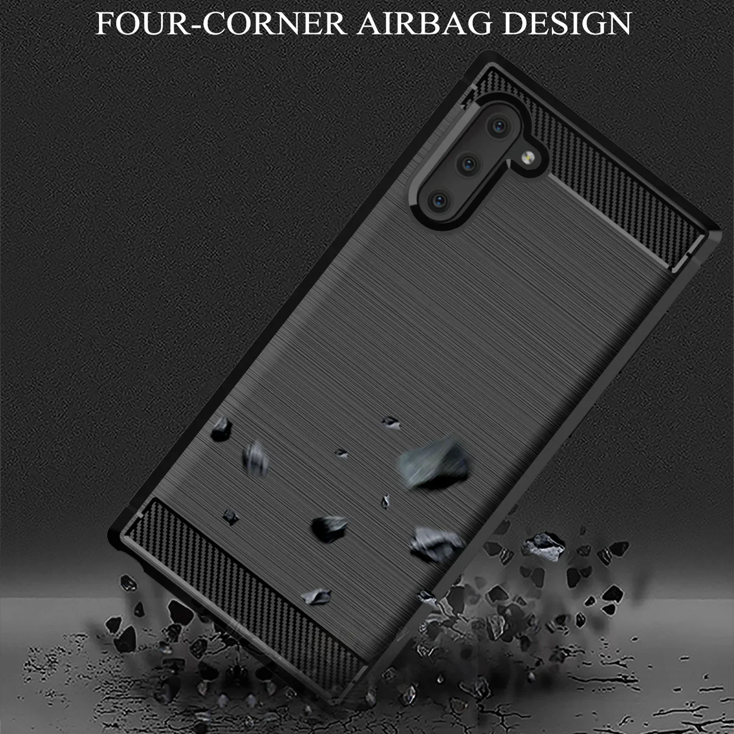 Brushed Texture Case For Samsung Galaxy S25 S24 S23 S22 S21 S20 FE Plus Ultra Edge S10 5G S10E Case Carbon Fiber Silicon Cover