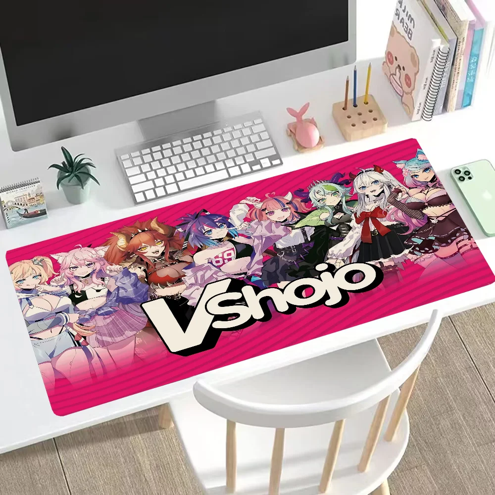 P-VShojos-e Rubber Mat Extended Pad Mouse Gamer Keyboard Deskmat Mausepad Pc Gaming Accessories Table Pads Mousepad Mats Cabinet