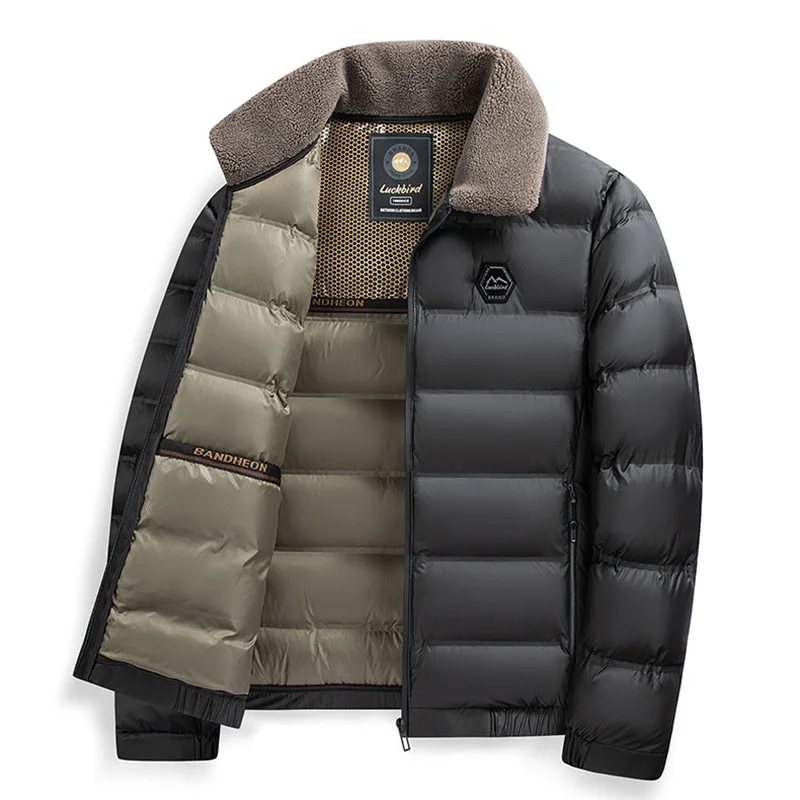 

Мужская повседневная одежда с воротником из шерсти и хлопка с водоотталкивающей тканью, легкая, мягкая, теплая и устойчивая к холоду