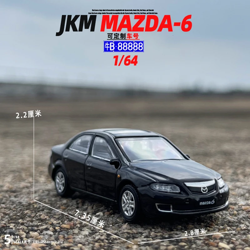 JKM 1 / 64 Mazda 6 Sedan pocket Alloy Car Model gliding Child Car Toys Collection ornaments