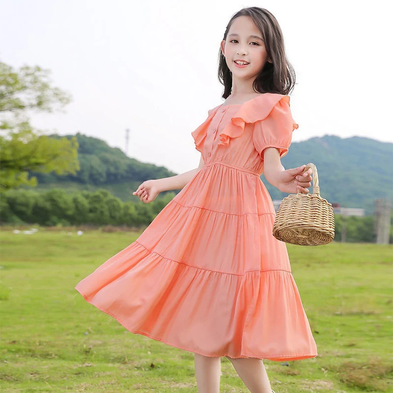 4-12 Years Girls Dress New Summer Fashion Korean Style Princess Dress Costume Children Clothing For Girl Birthday Party Vestidos