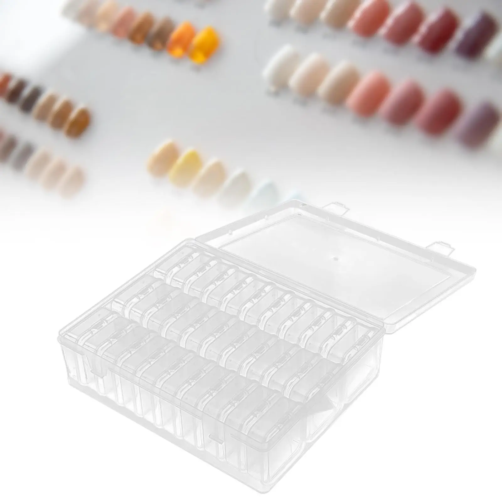 Caja organizadora de cuentas transparente multifuncional con tapas contenedor de almacenamiento de cuentas artesanal