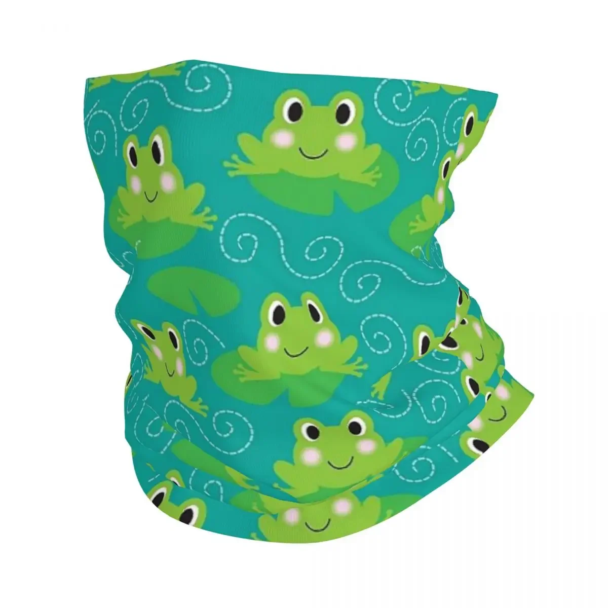 Frog Animal Bandana Neck Gaiter Printed Anime Manga Balaclavas Wrap Scarf Multifunctional Headband Fishing for Men Women Adult