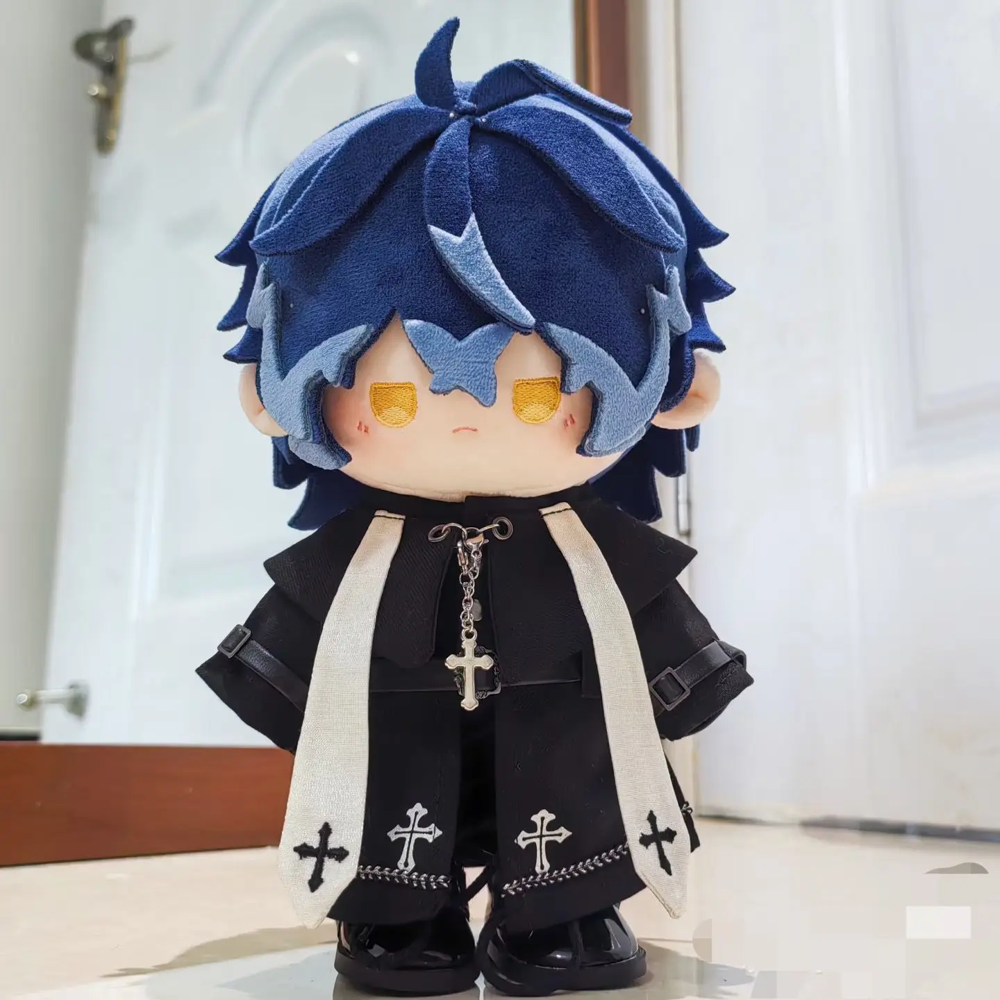 

20 см Genshin Impact Kyryll Chudomirovich Flins, плюшевая кукла с ушками, платье для тела, хлопковые куклы, плюшевая фигурка куклы, Рождественский подарок