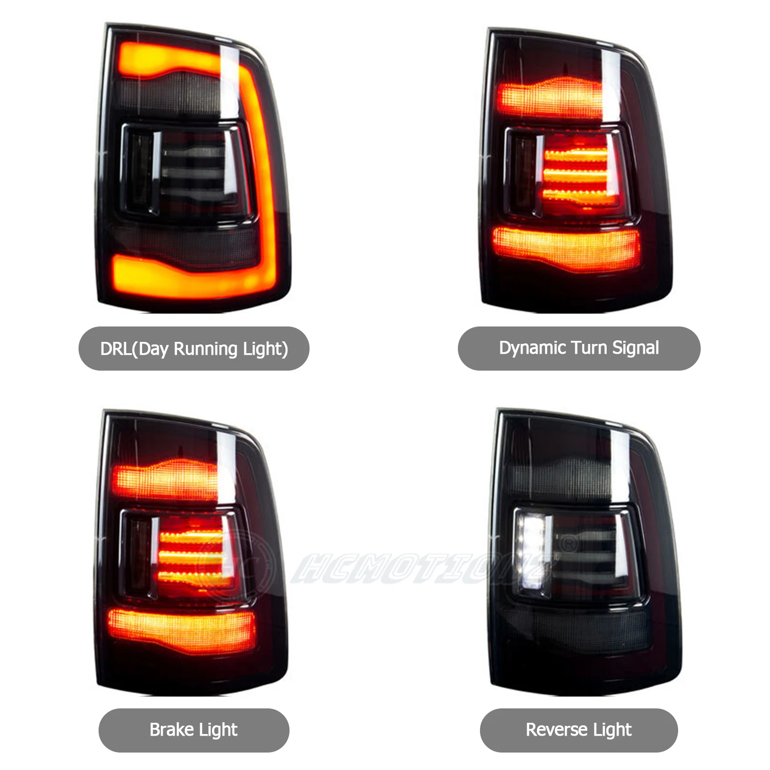 HCMOTIONZ 2009-2018 conjunto de luces traseras LED DRL animación secuencial lámparas traseras de coche para Dodge para Ram condición nuevo