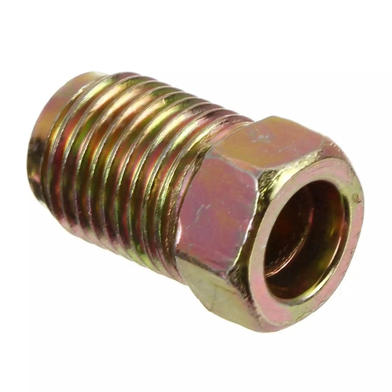 100Pcs Male / Female End Union Brake Pipe Screw Nuts M10 X 1Mm 3/16Inch OD Copper Brake Tubes Line Pipe Fittings Metric