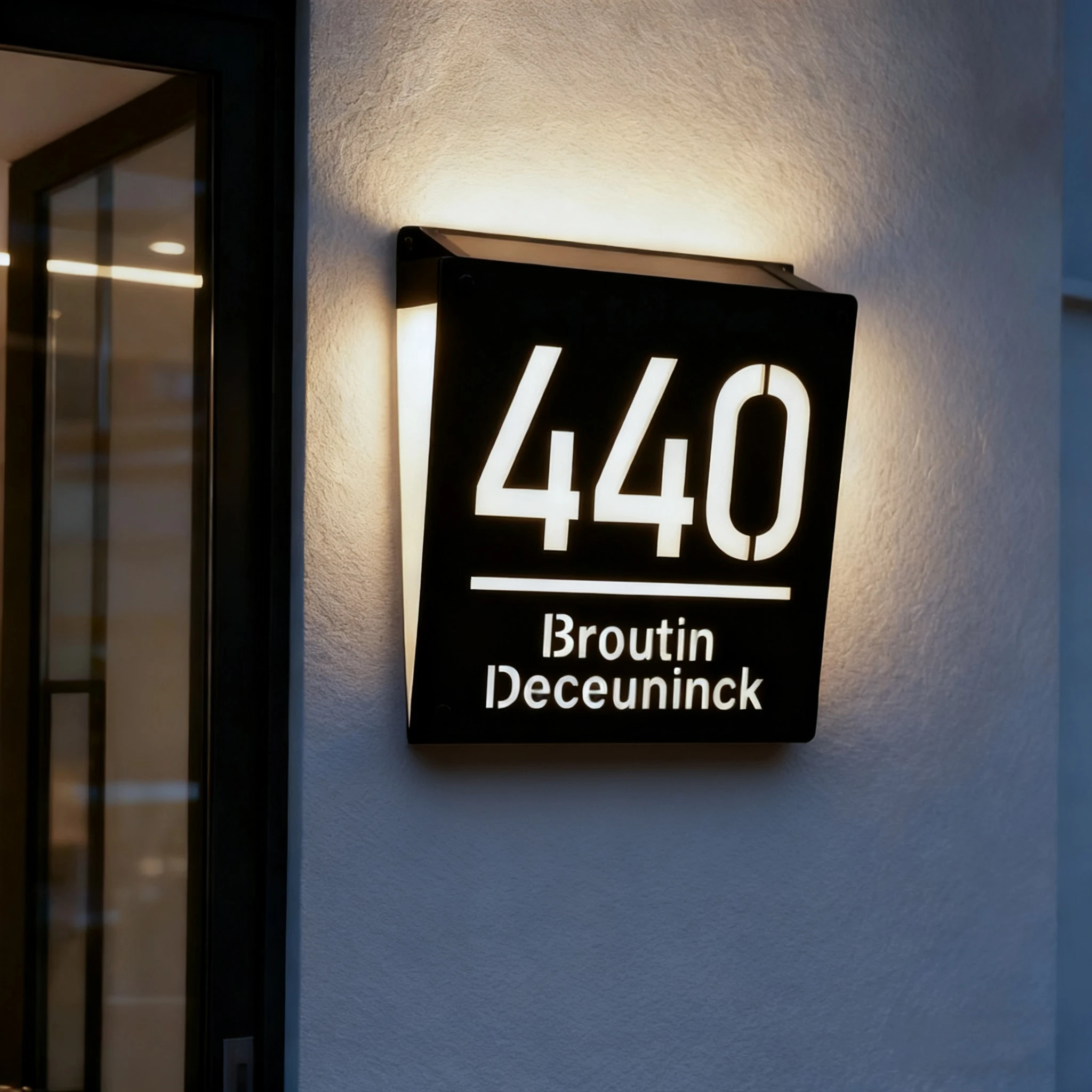 

Personalized Solar House Number Outdoor Automatic Illuminated Plaque Easy Install Custom Door Sign Solar LED Address Sign 3D CUT