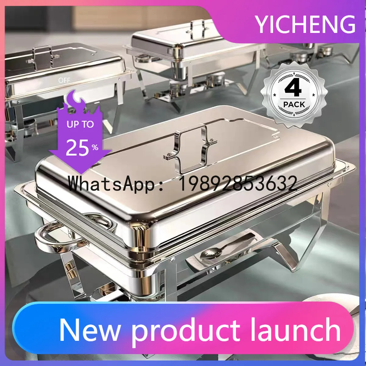 

Hys stainless steel buffet warmer - commercial buffet heater for hotels, sectional food warming container