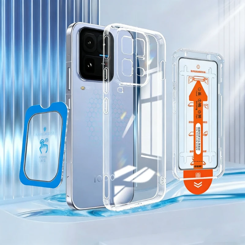 

Защитное стекло для экрана и камеры VIVO iQOO 15 Ultra, с установочным комплектом и чехлом из ТПУ