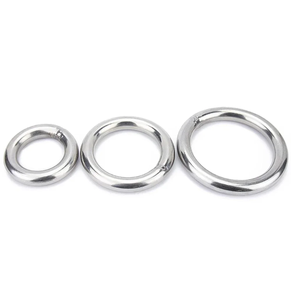 304 Stainless Steel Circular Ring O-Shaped Ring Solid Ring M5 M6 Hammock Yoga Connection Steel Ring ﻿