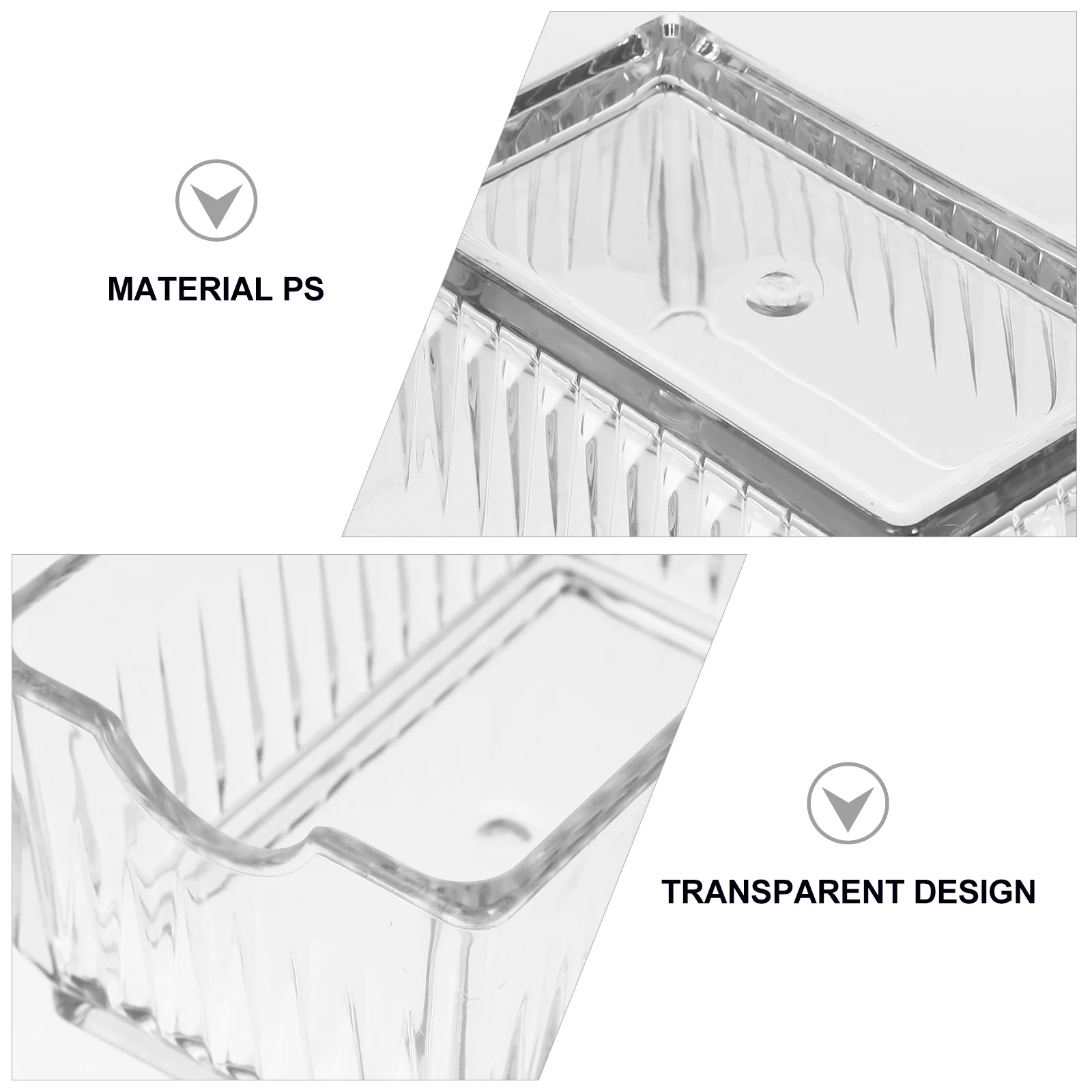 

2Pcs Transparent Acrylic Tea Bag Storage Box Snack Candy Container Home Organizer Packing Box Acrylic Containers