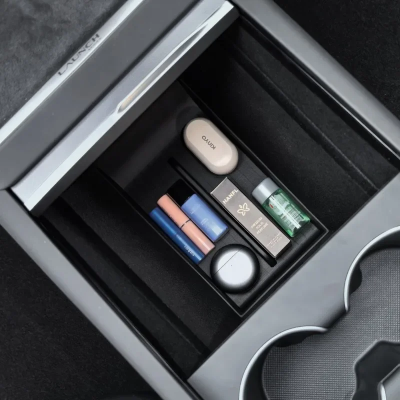 Boîte de rangement pour Console et accoudoir pour Tesla, nouveau modèle Y 2025 Juniper, tapis antidérapant supérieur et inférieur, modèle 3 Highland 2024, accessoires