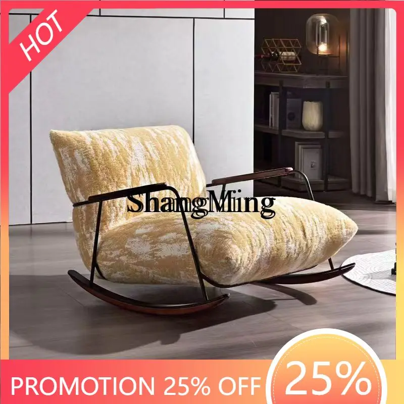 

FG good-looking Retro Light Luxury Single Recliner Rocking Chair for Home Living Room Balcony Sofa Leisure Lazy Chair